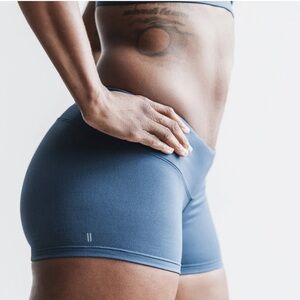 NoBull Low-Rise Matte Short 2" in coastal blue. Size small.